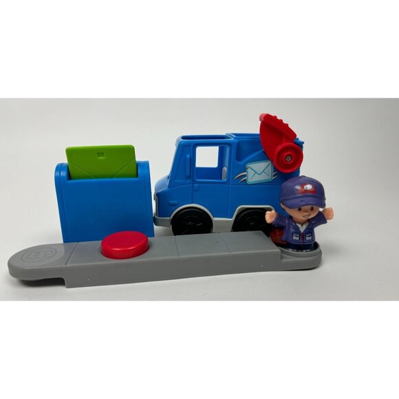 Fisher Price Little People Sending Love Mail Truck Mailbox Carrier 4 Letters Toy - Picture 14 of 16
